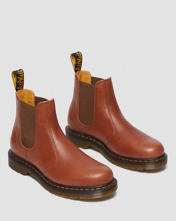 Dr. Martens 2976 Carrara Leather Chelsea Boots Brązowe | SN-DM84340