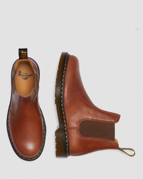 Dr. Martens 2976 Carrara Leather Chelsea Boots Brązowe | SN-DM84340