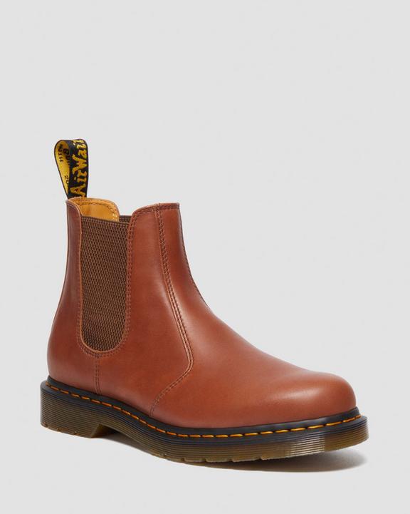 Dr. Martens 2976 Carrara Leather Chelsea Boots Brązowe | SN-DM84222