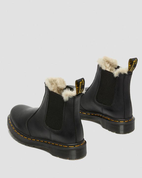 Dr. Martens 2976 Faux Fur Lined Chelsea Boots Czarne | SN-DM84233