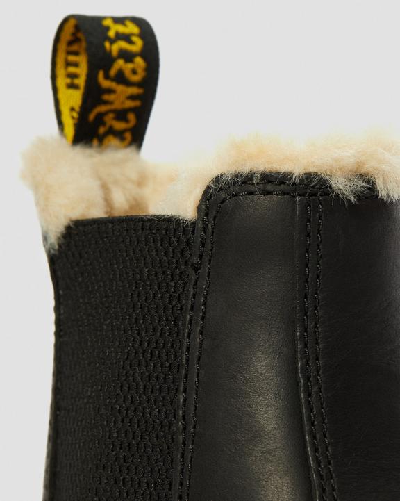 Dr. Martens 2976 Faux Fur Lined Chelsea Boots Czarne | SN-DM84233