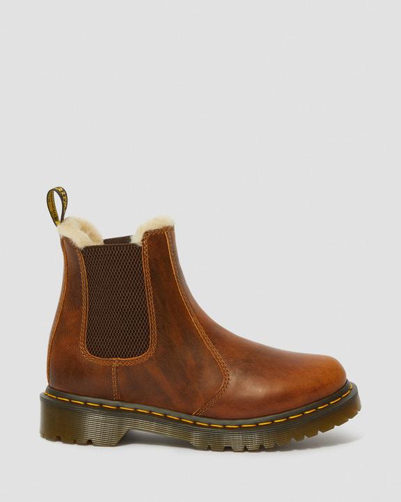 Dr. Martens 2976 Faux Fur Lined Chelsea Boots Brązowe | SN-DM84239