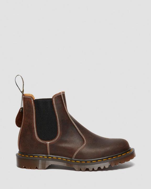 Dr. Martens 2976 Made in England Wax Commander Chelsea Boots Brązowe | SN-DM84157