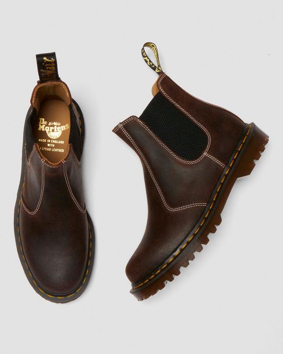 Dr. Martens 2976 Made in England Wax Commander Chelsea Boots Brązowe | SN-DM84157