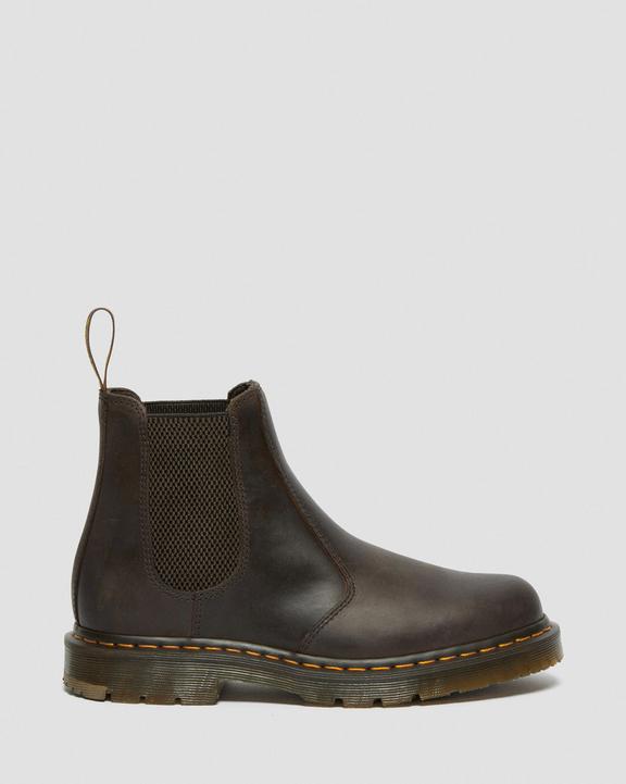 Dr. Martens 2976 Slip Resistant Leather Chelsea Boots Ciemny Brązowe | SN-DM84305