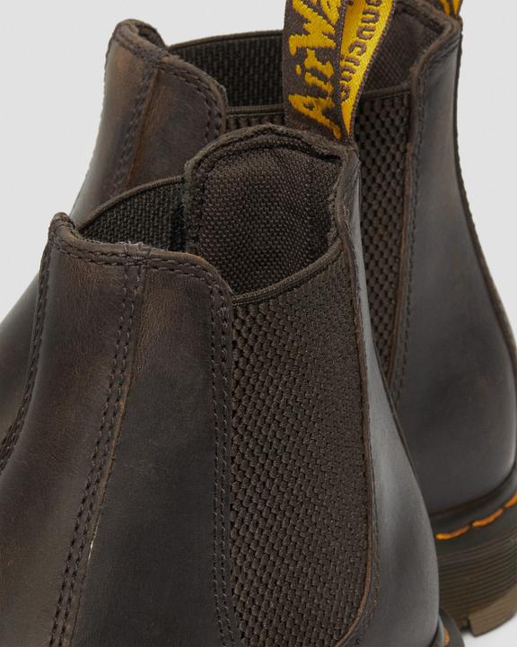 Dr. Martens 2976 Slip Resistant Leather Chelsea Boots Ciemny Brązowe | SN-DM84305