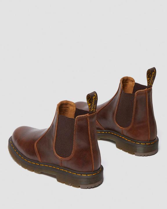 Dr. Martens 2976 Slip Resistant Parker Life Shield Chelsea Boots Ciemny Brązowe | SN-DM84365