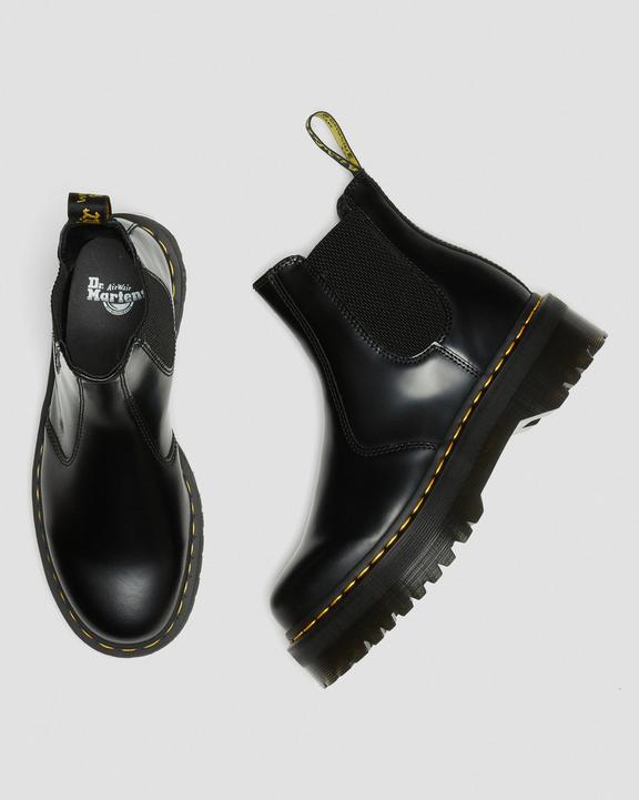 Dr. Martens 2976 Smooth Leather Platform Chelsea Boots Czarne | SN-DM84359