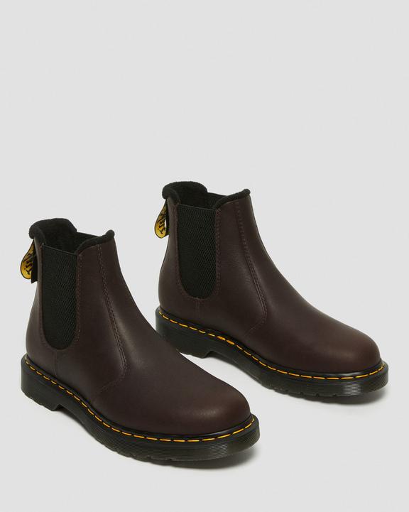 Dr. Martens 2976 Warmwair Leather Chelsea Boots Ciemny Brązowe | SN-DM84277