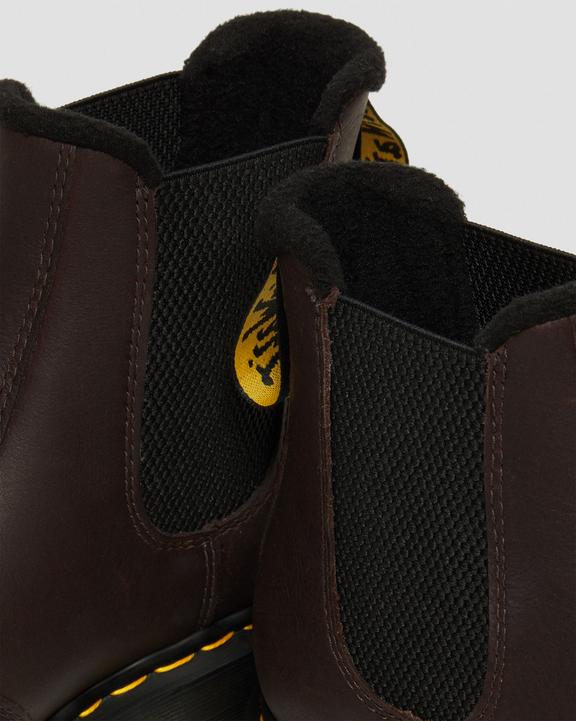 Dr. Martens 2976 Warmwair Leather Chelsea Boots Ciemny Brązowe | SN-DM84277