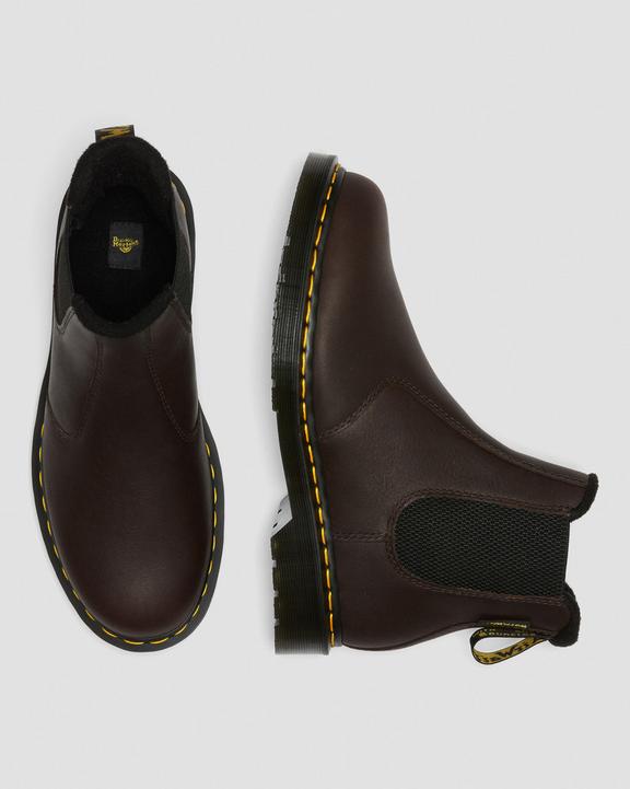 Dr. Martens 2976 Warmwair Leather Chelsea Boots Ciemny Brązowe | SN-DM84277