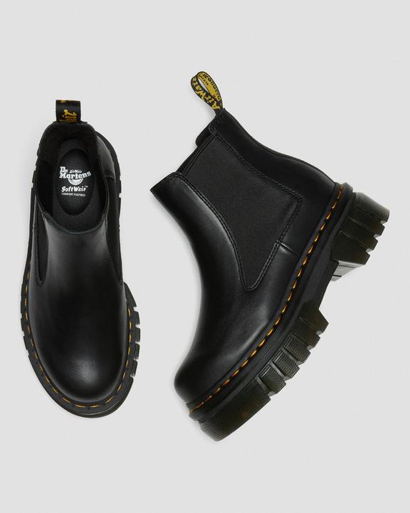 Dr. Martens Audrick Nappa Leather Platform Chelsea Boots Czarne | SN-DM84287