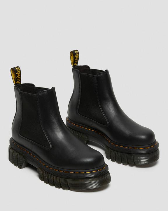 Dr. Martens Audrick Nappa Leather Platform Chelsea Boots Czarne | SN-DM84287