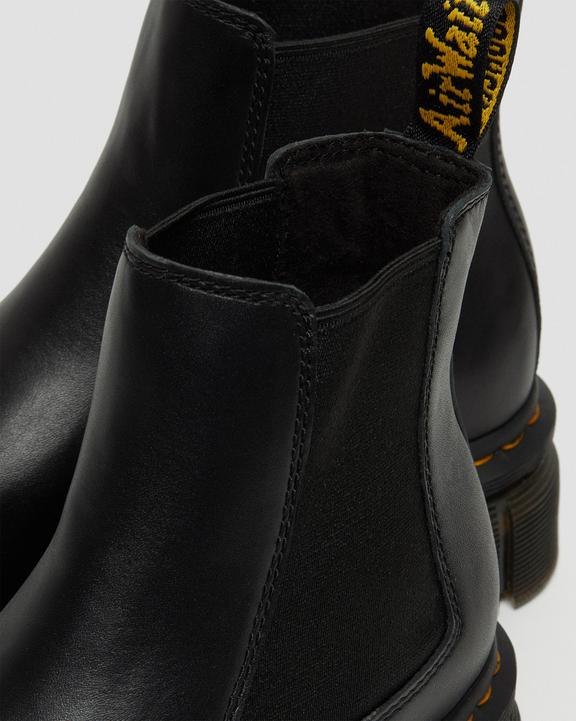 Dr. Martens Audrick Nappa Leather Platform Chelsea Boots Czarne | SN-DM84287