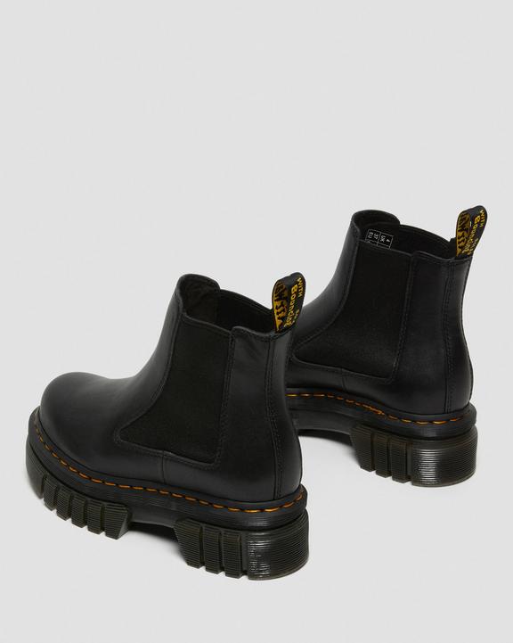 Dr. Martens Audrick Nappa Leather Platform Chelsea Boots Czarne | SN-DM84360