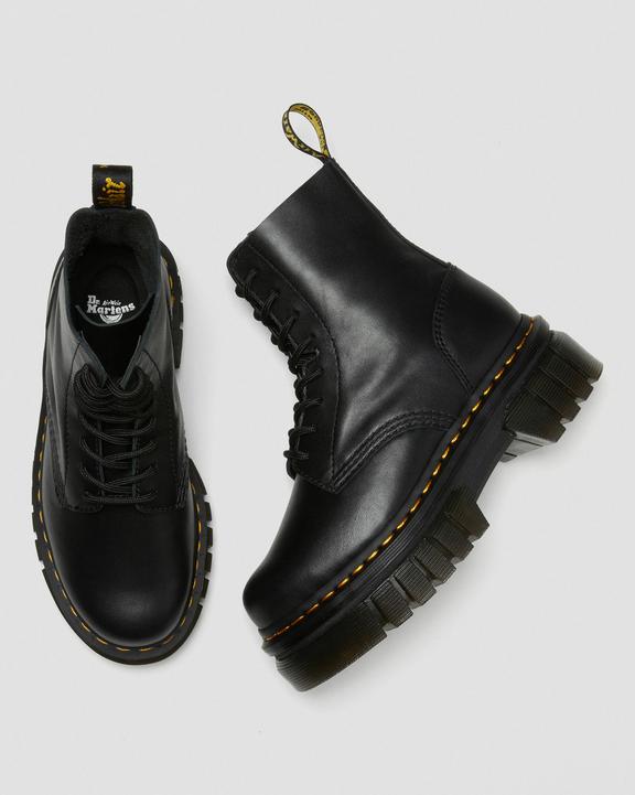 Dr. Martens Audrick Nappa Leather Platform Ankle Boots Czarne | SN-DM84824