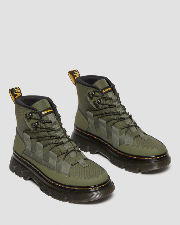 Dr. Martens Boury Leather Casual Boots Khaki Zielone | SN-DM84127