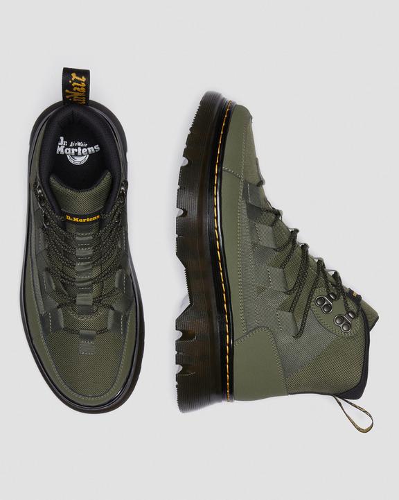 Dr. Martens Boury Leather Casual Boots Khaki Zielone | SN-DM84127