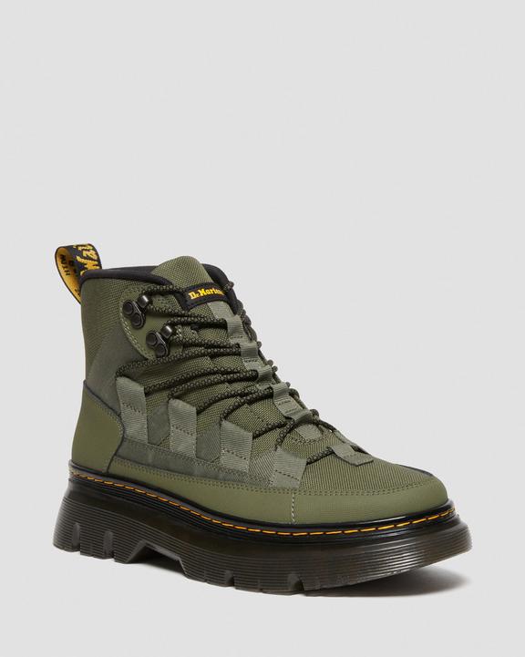 Dr. Martens Boury Leather Casual Boots Khaki Zielone | SN-DM84127