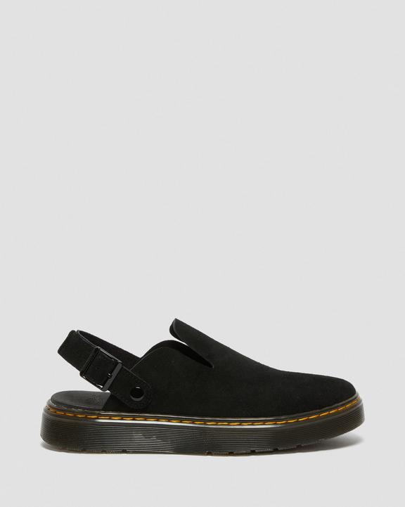 Dr. Martens Carlson Suede Casual Slingback Mules Czarne | SN-DM84957