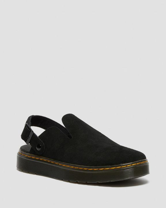 Dr. Martens Carlson Suede Casual Slingback Mules Czarne | SN-DM84957