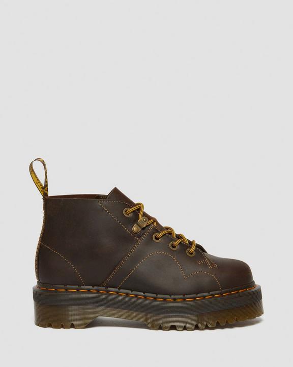 Dr. Martens Church Arc Crazy Horse Platform Monkey Boots Ciemny Brązowe | SN-DM84228