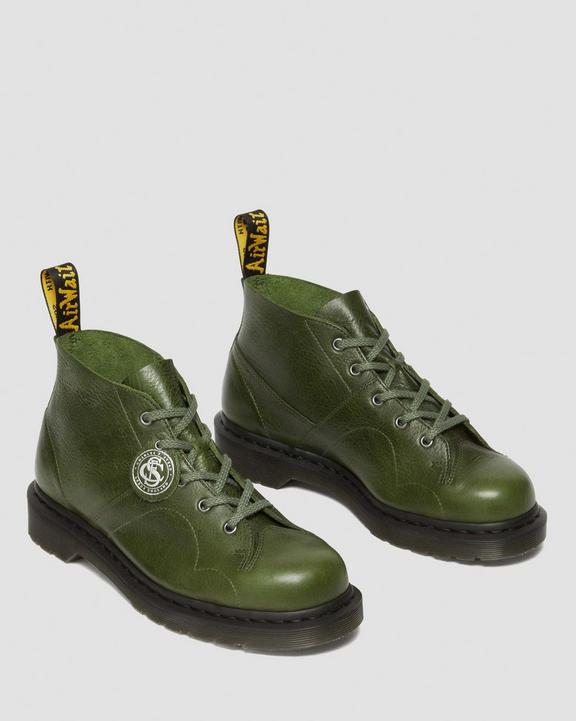 Dr. Martens Church Buckingham Leather Monkey Boots Zielone | SN-DM84265