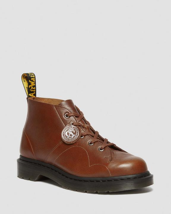 Dr. Martens Church Buckingham Leather Monkey Boots Brązowe | SN-DM84270