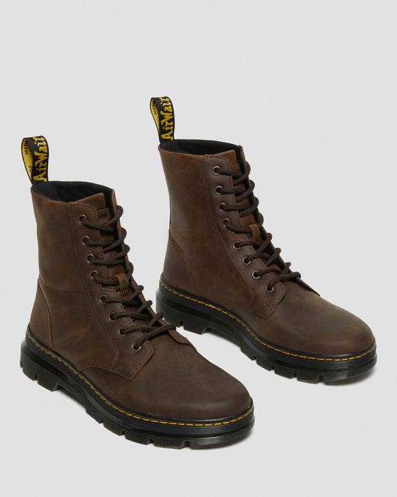 Dr. Martens Combs Crazy Horse Leather Casual Boots Brązowe | SN-DM84258