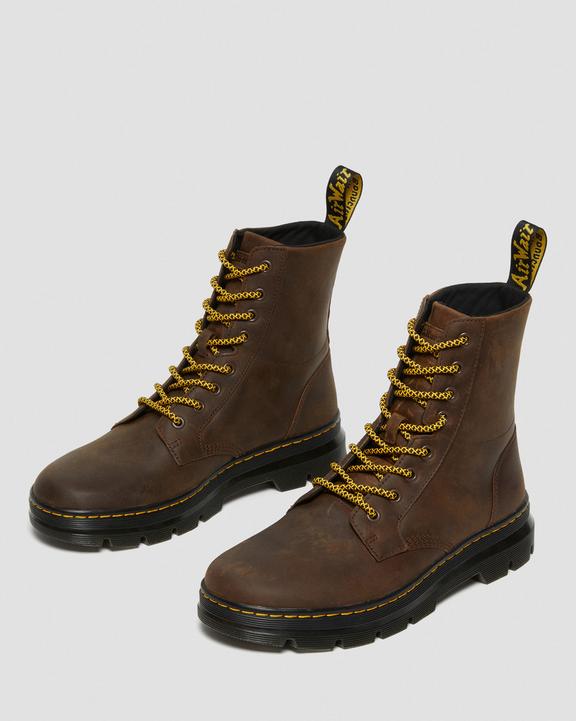 Dr. Martens Combs Crazy Horse Leather Casual Boots Brązowe | SN-DM84258