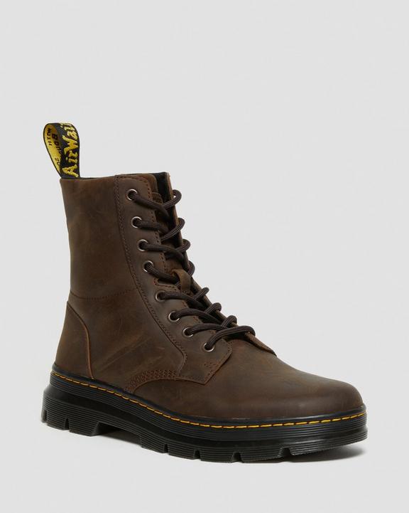 Dr. Martens Combs Crazy Horse Leather Casual Boots Brązowe | SN-DM84258