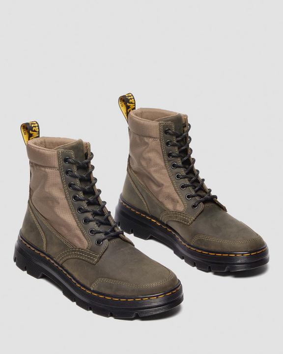 Dr. Martens Combs Jungle Zip Casual Boots Khaki/Olive | SN-DM84165