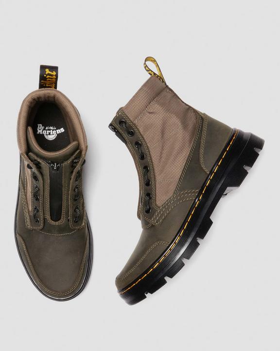 Dr. Martens Combs Jungle Zip Casual Boots Khaki/Olive | SN-DM84165