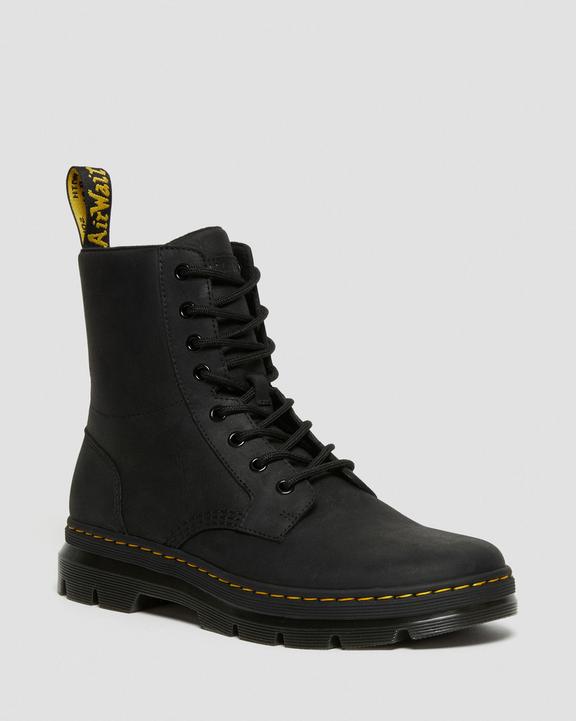 Dr. Martens Combs Leather Casual Boots Czarne | SN-DM84294