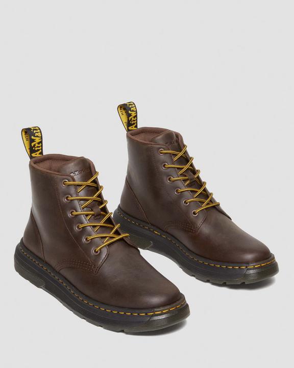 Dr. Martens Crewson Crazy Horse Leather Casual Chukka Boots Ciemny Brązowe | SN-DM84180