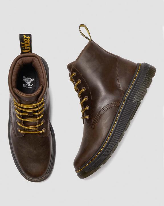 Dr. Martens Crewson Crazy Horse Leather Casual Chukka Boots Ciemny Brązowe | SN-DM84180