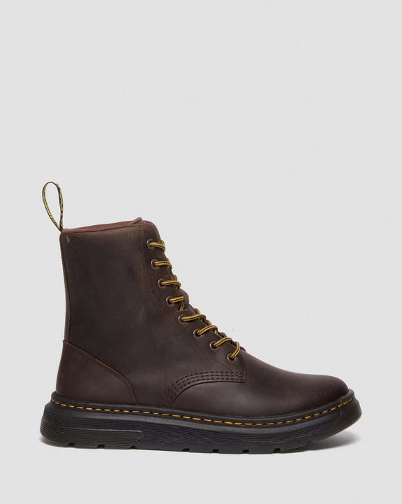 Dr. Martens Crewson Crazy Horse Leather Everyday Boots Ciemny Brązowe | SN-DM84149