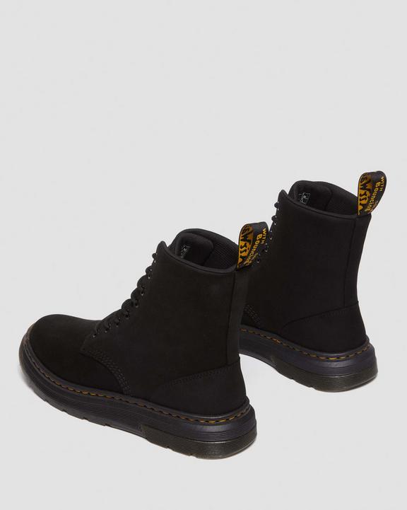 Dr. Martens Crewson Nubuck Leather Everyday Boots Czarne | SN-DM84148