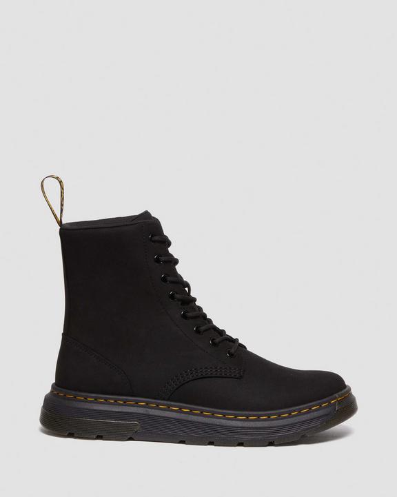 Dr. Martens Crewson Nubuck Leather Everyday Boots Czarne | SN-DM84148