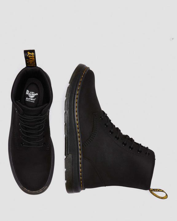 Dr. Martens Crewson Nubuck Leather Everyday Boots Czarne | SN-DM84148