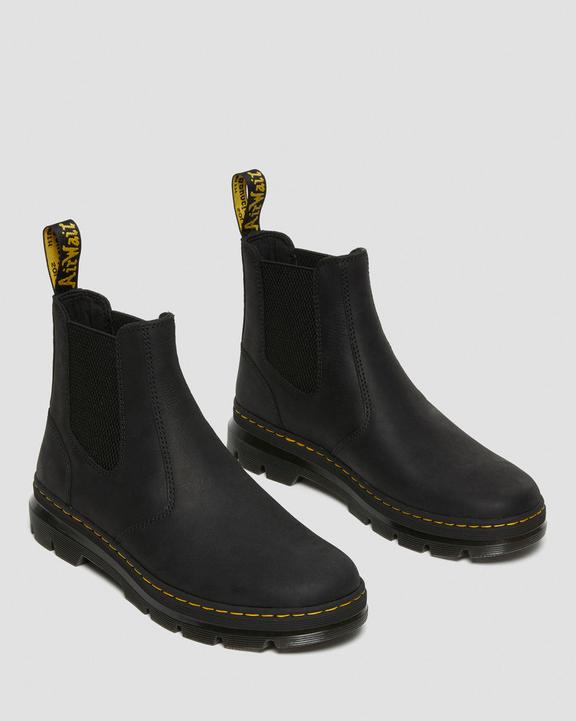 Dr. Martens Embury Leather Casual Chelsea Boots Czarne | SN-DM84278