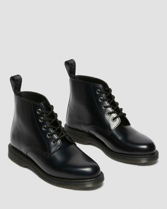 Dr. Martens Emmeline Smooth Lace Up Boots Czarne | SN-DM84216