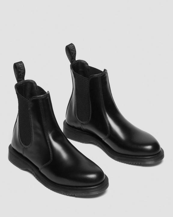 Dr. Martens Flora Smooth Chelsea Boots Czarne | SN-DM84312