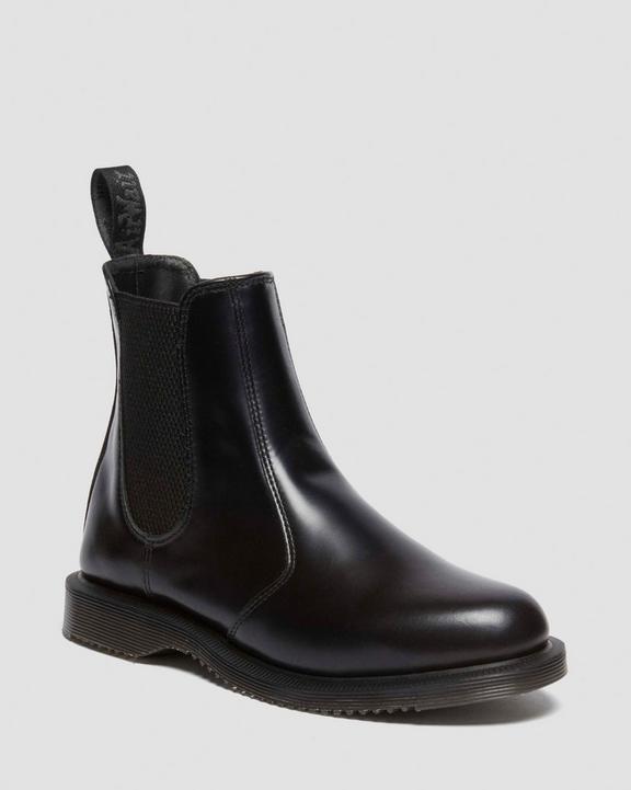 Dr. Martens Flora Smooth Chelsea Boots Czarne | SN-DM84312