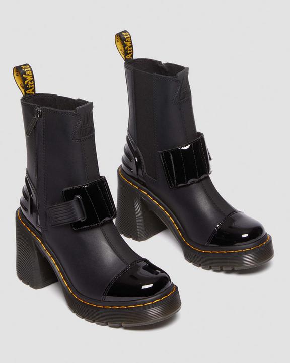 Dr. Martens Gaya Alternative Leather Heeled Chelsea Boots Czarne | SN-DM84349