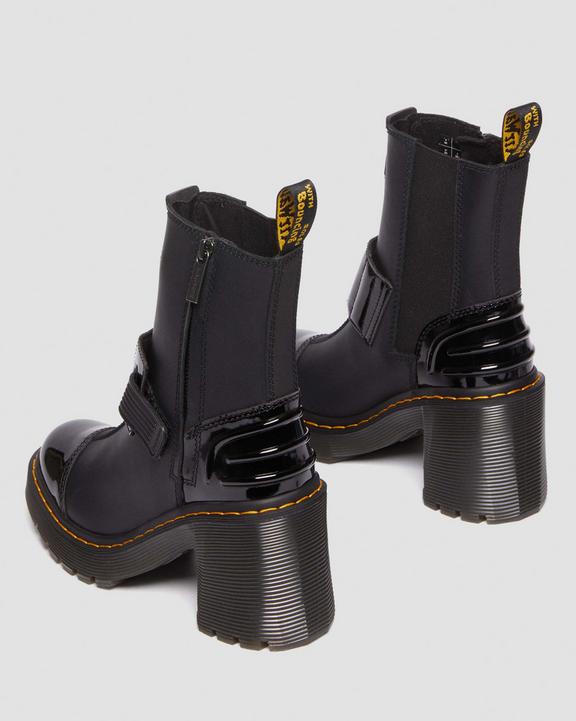 Dr. Martens Gaya Alternative Leather Heeled Chelsea Boots Czarne | SN-DM84349