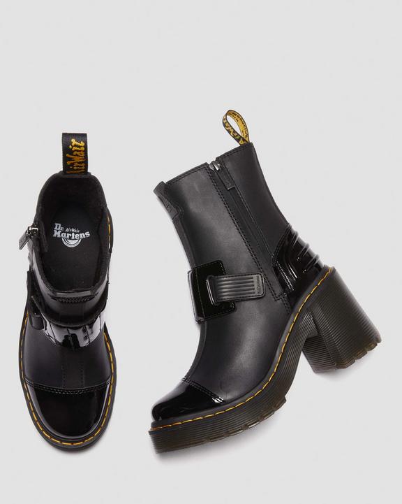 Dr. Martens Gaya Alternative Leather Heeled Chelsea Boots Czarne | SN-DM84349