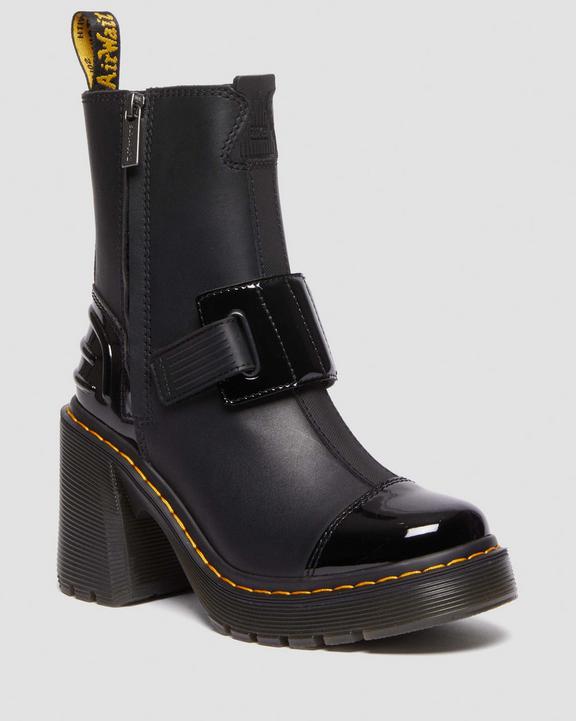 Dr. Martens Gaya Alternative Leather Heeled Chelsea Boots Czarne | SN-DM84349