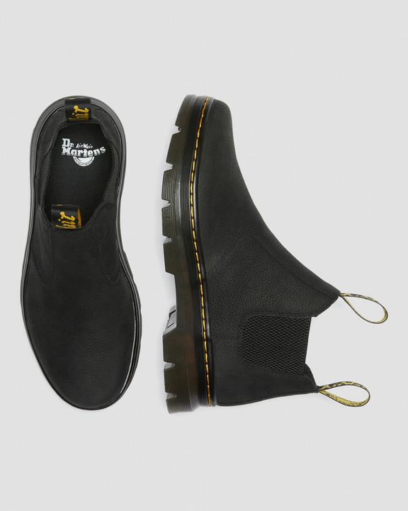 Dr. Martens Hardie II Skórzane Chelsea Robocze Boots Czarne | SN-DM84811