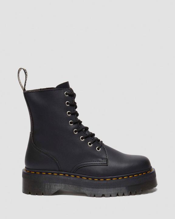 Dr. Martens Jadon Boot Genix Nappa Reclaimed Leather Platforms Czarne | SN-DM84181